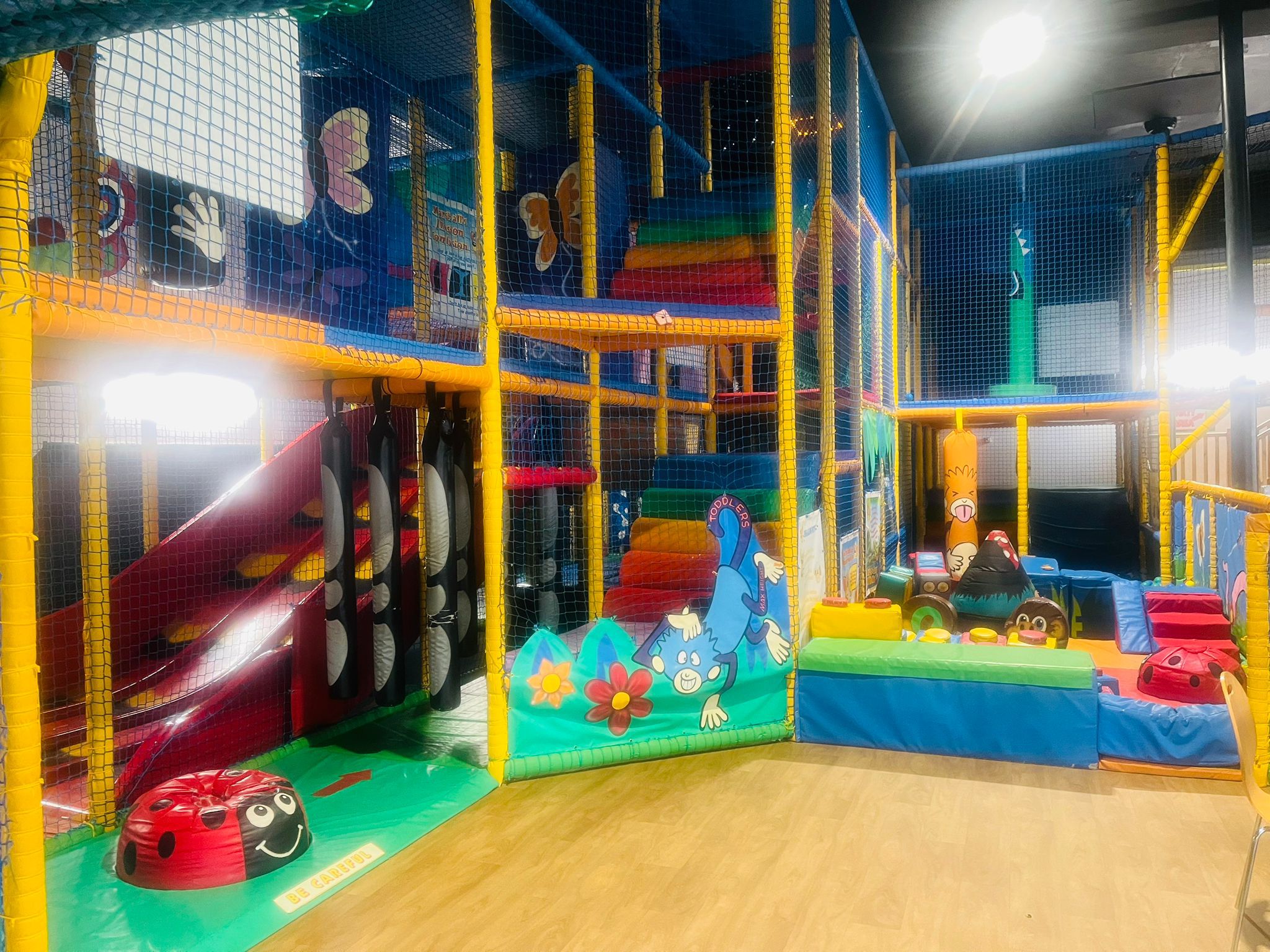 Our colourful soft play area